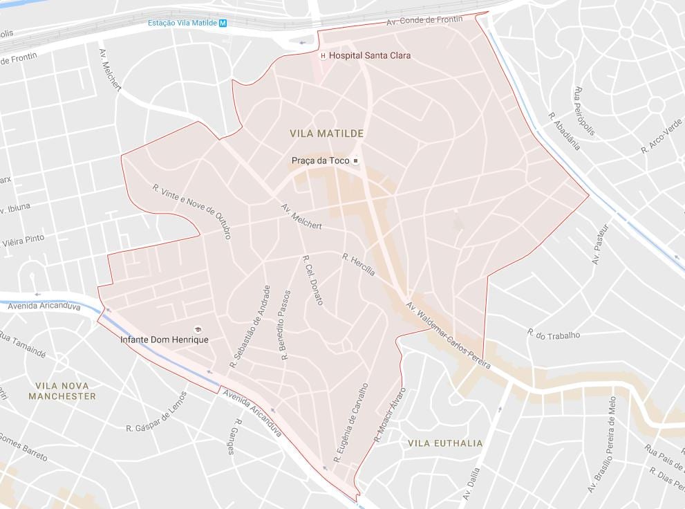 แผนที่ของ Vila Matilde São Paulo