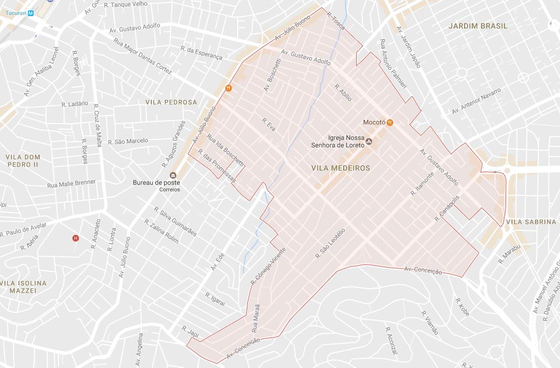 แผนที่ของ Vila Medeiros São Paulo