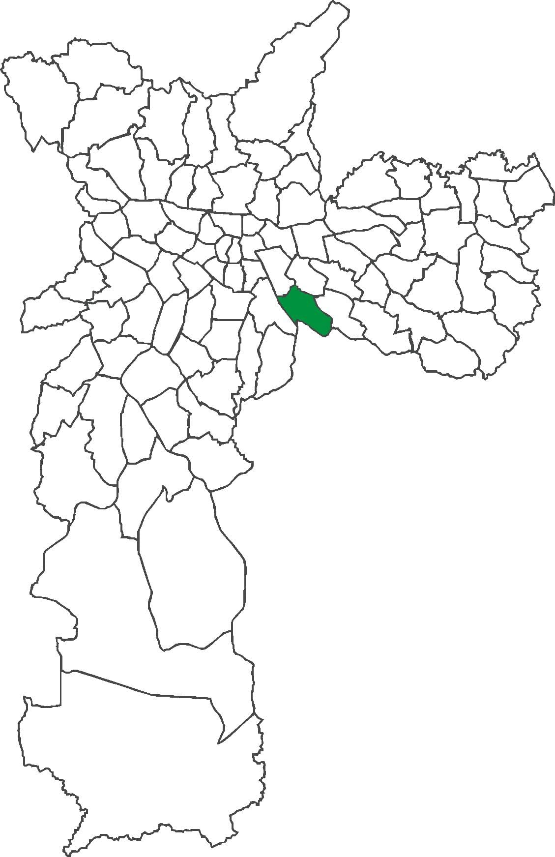 แผนที่ของ Vila Prudente เขต