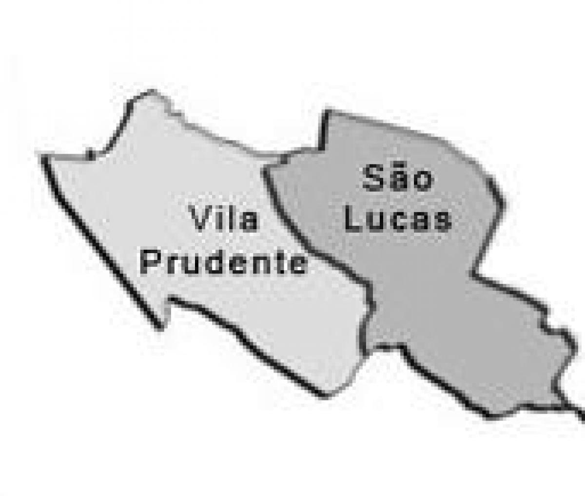 แผนที่ของ Vila Prudente รายการย่อยขอ prefecture