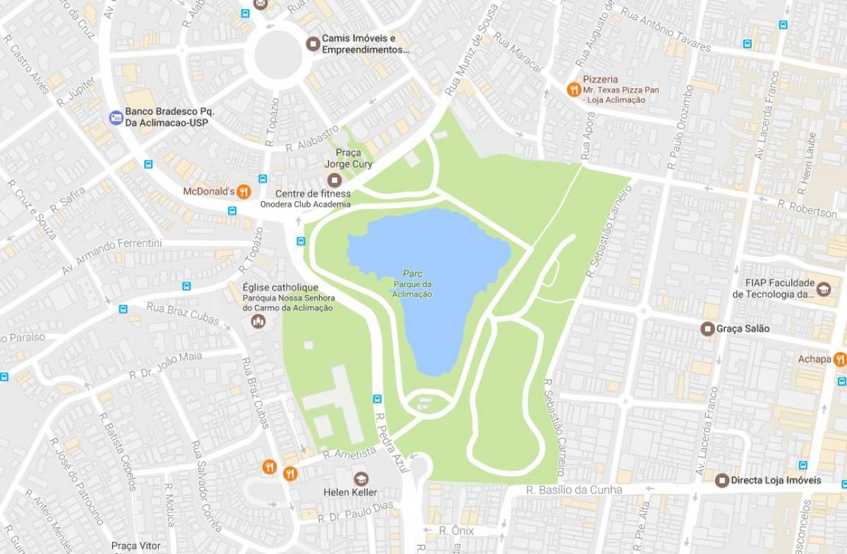 แผนที่ของสวน acclimatization São Paulo