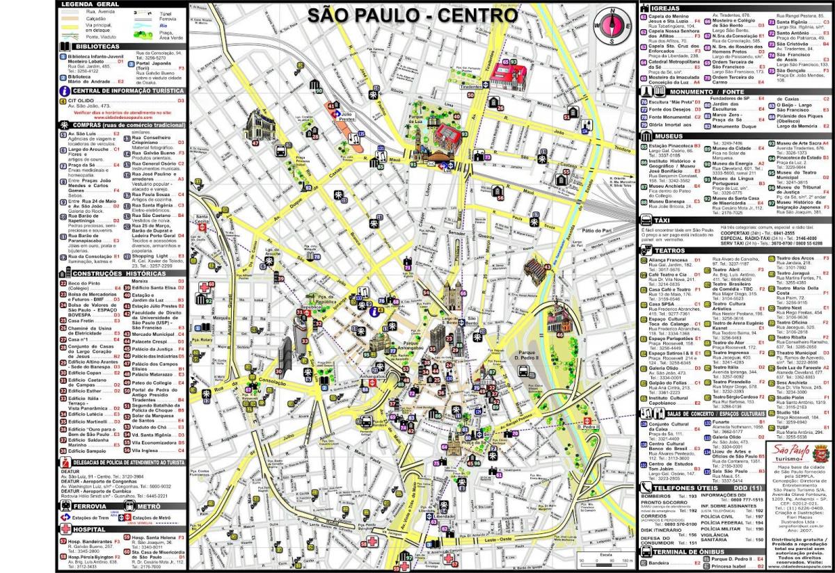 แผนที่ของเมือง São Paulo