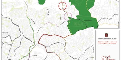 แผนที่ของคาซ่าต้าเวอร์ São Paulo-ถนน