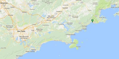 แผนที่ของชายหาด Almada