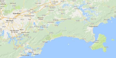 แผนที่ของชายหาด Barra Seca