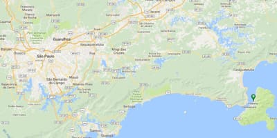 แผนที่ของชายหาด Itaguassu