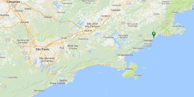 แผนที่ของชายหาด Itamambuca