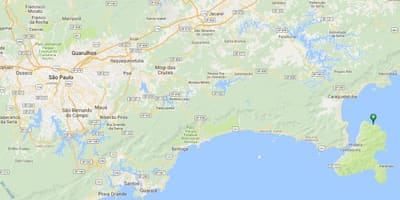 แผนที่ของชายหาด Jabaquara