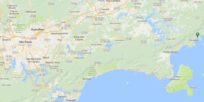แผนที่ของชายหาด Lagoinha