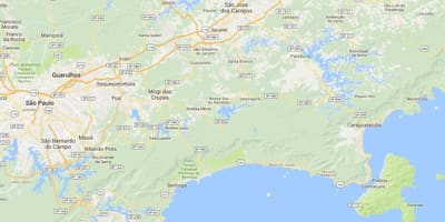 แผนที่ของชายหาด Perequê Açu