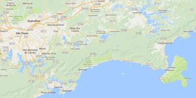 แผนที่ของชายหาด Perequê Mirim