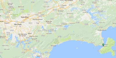 แผนที่ของชายหาด Portinho
