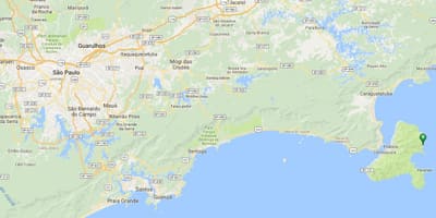แผนที่ของชายหาด Serraria