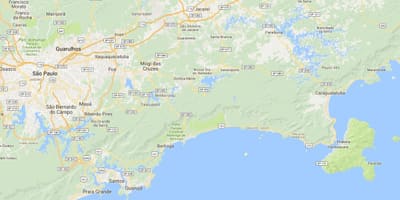 แผนที่ของชายหาด Toninhas