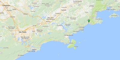 แผนที่ของชายหาด Ubatumirim
