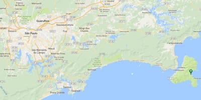 แผนที่ของชายหาด Vermelha