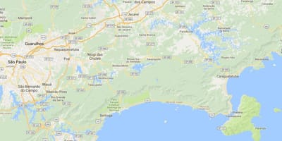 แผนที่ของชายหาด Vermelha