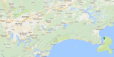 แผนที่ชายหาดของซานต้า Tereza