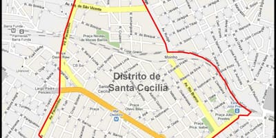 แผนที่ของซานต้า Cecília São Paulo