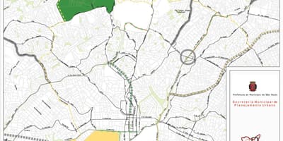 แผนที่ของซานทาน่า São Paulo-ถนน