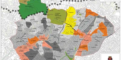 แผนที่ของซานทาน่า São Paulo-มีอาชีพของที่ดิน