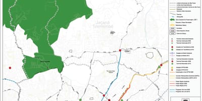 แผนที่ของซานทาน่า São Paulo-สาธารณะ transports