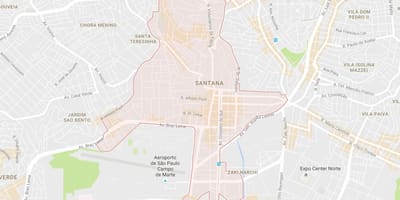 แผนที่ของซานทาน่า São Paulo