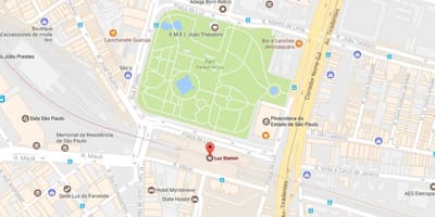 แผนที่ของสถานีรถไฟของ la Luz São Paulo