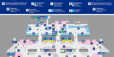 แผนที่ของรถบัสเทอร์มินัล Tietê