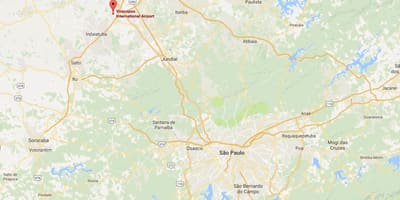 แผนที่ของสนามบินระหว่างประเทศ Campinas