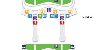 แผนที่ของสนามบินระหว่างประเทศ Guarulhos-Cumbica