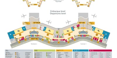 แผนที่ของสนามบินระหว่างประเทศ São Paulo-Guarulhos