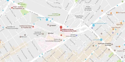 แผนที่ของสถาบันของมะเร็งของ São Paulo