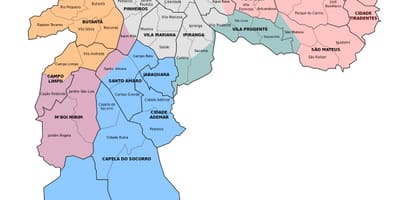 แผนที่ของหลักเขตของ São Paulo