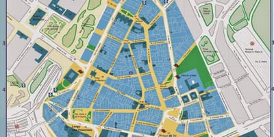 แผนที่ของศูนย์กลางแห่งประวัติศาสตร์ São Paulo
