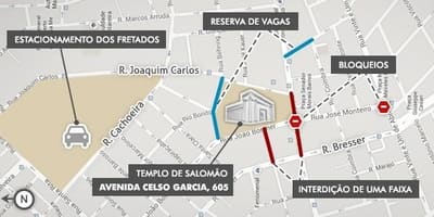 แผนที่ของวิหารของโซโลม่อน São Paulo