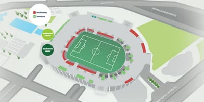 แผนที่ของ Allianz Parque-ด้านล่าง\n อัฒจรรย์นั้น