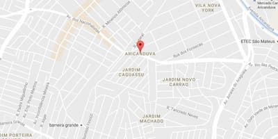 แผนที่ของ Aricanduva São Paulo