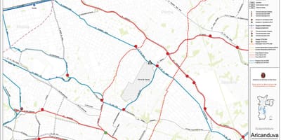 แผนที่ของ Aricanduva-Vila argentina. kgm São Paulo-สาธารณะ transports