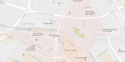 แผนที่ของ Barra Funda São Paulo