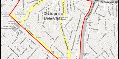 แผนที่ของ Bela วิสต้า São Paulo