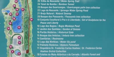 แผนที่ของ botanical สวน São Paulo
