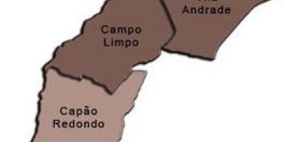 แผนที่ของ Campo Limpo รายการย่อยขอ prefecture