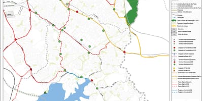 แผนที่ของ Cidade Ademar São Paulo-สาธารณะ transports