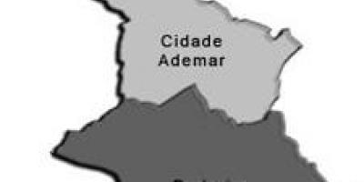 แผนที่ของ Cidade Ademar รายการย่อยขอ prefecture