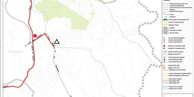 แผนที่ของ Cidade Tiradentes São Paulo-สาธารณะ transports