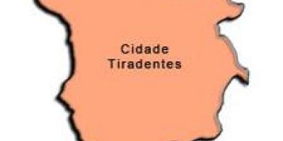 แผนที่ของ Cidade Tiradentes รายการย่อยขอ prefecture