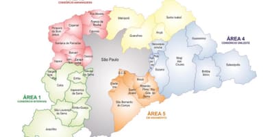 แผนที่ของ Concessão Áreas RMSP