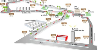 แผนที่ของ Corrida ของเซนต์-Silvestre