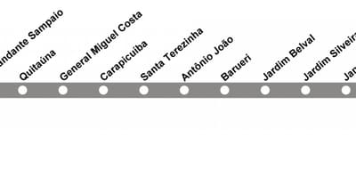 แผนที่ของ CPTM São Paulo บรรทัดที่ 10-เพชร